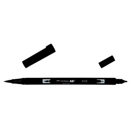 Маркер-кисть brush pen N15 черный